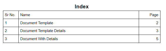 index page example